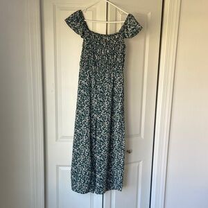 Floral Off-Shoulder Maxi Romper